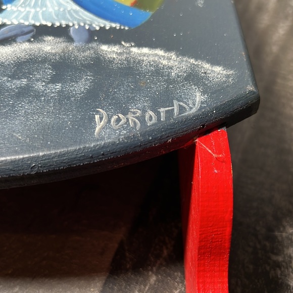 Vintage Hand Painted Christmas Carolers Decorative Sled - Picture 3 of 5